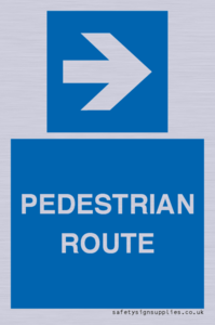 PEDESTRIAN ROUTE - right arrow